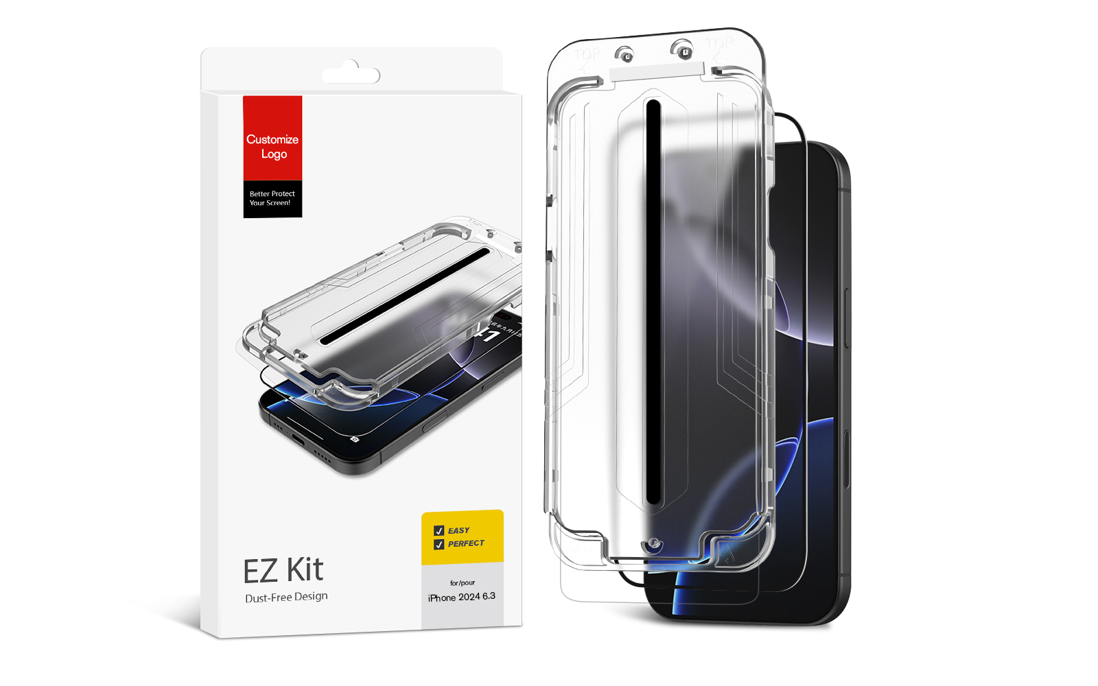 2.5D EZ Install Clear Tempered Glass Screen Protector 